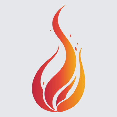 Fire design over gray background, vector illustration.のイラスト素材