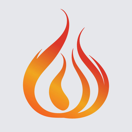 Fire design over gray background, vector illustration eps10. Fire iconのイラスト素材