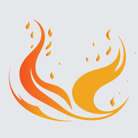 Fire design over gray background, vector illustration.のイラスト素材