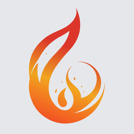 Fire design over gray background, vector illustration eps10. Fire iconのイラスト素材