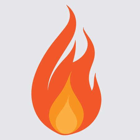 Fire flame icon, vector illustration. Flat design style eps 10のイラスト素材