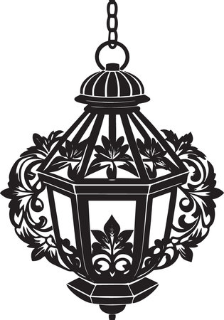 Lantern.Vector illustration ready for vinyl cutting.\""のイラスト素材