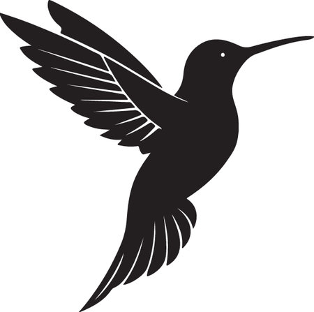 Hummingbird. Hummingbird.Vector illustration ready for vinyl cutting.のイラスト素材
