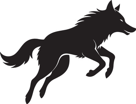 Grey Wolf.Vector illustration ready for vinyl cutting. Isolated on white backgroundのイラスト素材