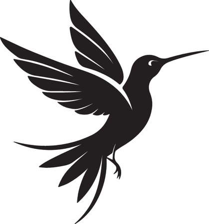 Hummingbird. Hummingbird.Vector illustration ready for vinyl cutting.のイラスト素材