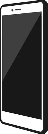 Smartphone with blank screen. Vector illustration isolated on white background.のイラスト素材