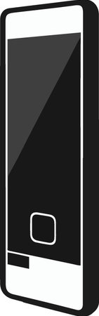 Mobile phone icon isolated on white background. Flat design. Vector illustrationのイラスト素材