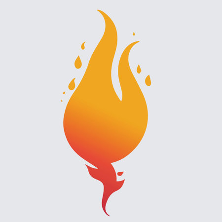 Fire flame icon, vector illustration. Flat design style eps 10のイラスト素材