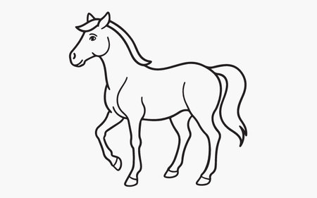 Horse icon. Vector illustration of a horse on white background.のイラスト素材