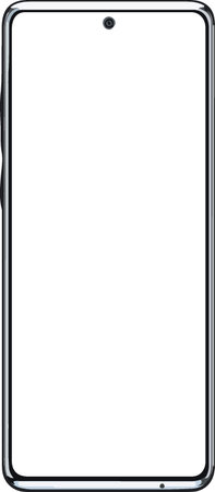 Smartphone with blank screen isolated on white background. Vector illustration.のイラスト素材