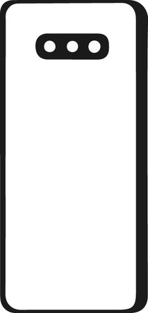 Smartphone with blank screen isolated on white background. Vector illustration.のイラスト素材