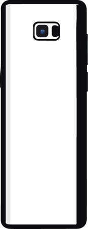 Smartphone with camera on a white background. Vector illustration of mobile phoneのイラスト素材