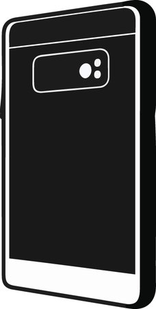 Smartphone with blank screen. Vector illustration isolated on white background.のイラスト素材