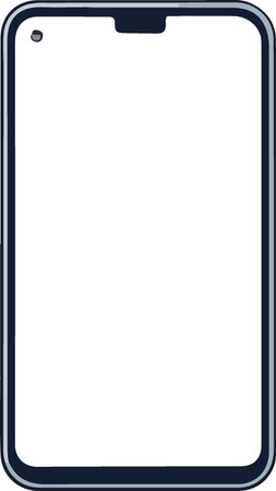 Smartphone with blank screen. Vector illustration isolated on white background.のイラスト素材