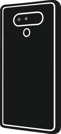 Smartphone with blank screen isolated on white background. Vector illustration.のイラスト素材