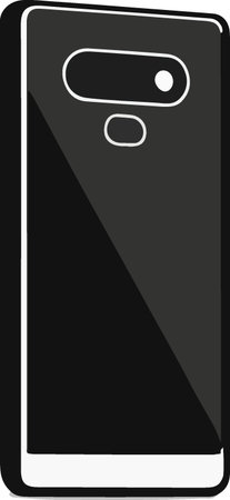 Smartphone with a blank screen isolated on a white background. Vector illustrationのイラスト素材