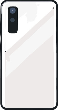 A picture of a smartphone with a blank screen. Vector image.のイラスト素材
