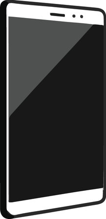 Smartphone isolated on white background. Vector illustration. Eps 10.のイラスト素材