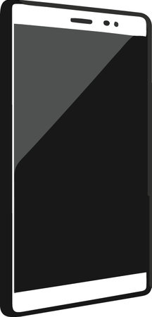 Smartphone with blank screen. Vector illustration isolated on white background.のイラスト素材