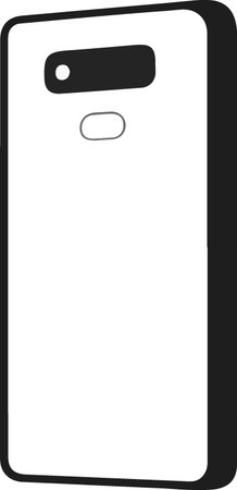 Smartphone with blank screen isolated on white background. Vector illustration.のイラスト素材