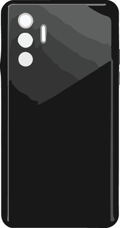 Smartphone with black screen. Vector illustration isolated on white background.のイラスト素材