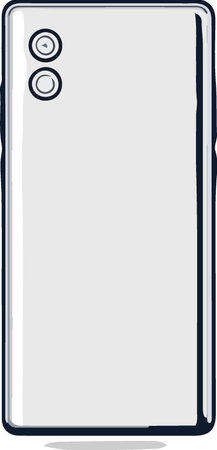 Smartphone blank screen isolated on white background. Vector illustration. EPS 10のイラスト素材