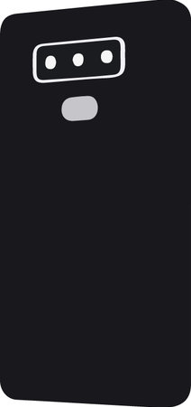 Vector illustration of a smart phone in black on a white background.のイラスト素材