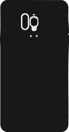 Smartphone with earphones on a black background. Vector illustration.のイラスト素材