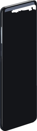 Smartphone with blank screen isolated on white background. Vector illustration.のイラスト素材