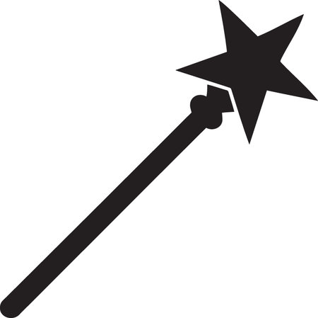 Magic wand icon isolated on white background. Magic wand. Vector illustrationのイラスト素材
