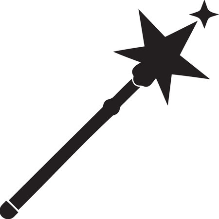 Magic wand icon isolated on white background. Vector illustration. Eps 10.のイラスト素材