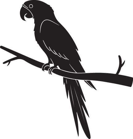 Parrot.Vector illustration ready for vinyl cutting. EPS10.のイラスト素材