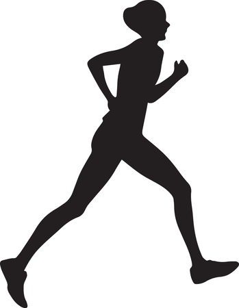 runner silhouette isolated on a white background. vector illustration eps 10のイラスト素材