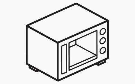 Microwave oven icon in isometric flat design. Vector illustration.のイラスト素材