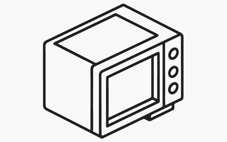 Microwave oven icon in isometric flat style. Vector illustration.のイラスト素材