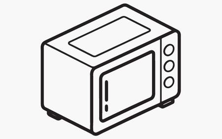 Microwave oven icon. Kitchen appliance. Isolated vector illustrationのイラスト素材