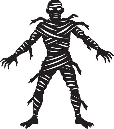 Zombie.Vector illustration ready for vinyl cutting.Isolated on white backgroundのイラスト素材