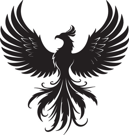 Eagle.Vector illustration ready for vinyl cutting. Isolated on white background.のイラスト素材