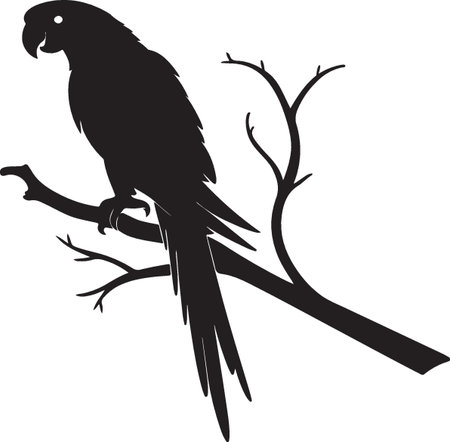 Parrot.Vector illustration ready for vinyl cutting.EPS 10のイラスト素材