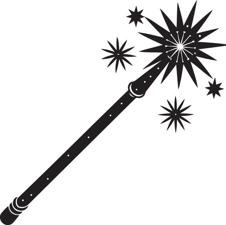 Magic wand isolated on white background. Vector illustration. Eps 10.のイラスト素材