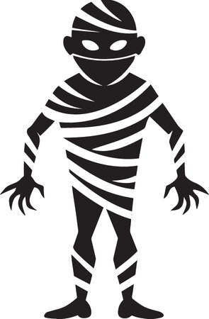 Robber with a bandage on his body. Vector illustration.のイラスト素材