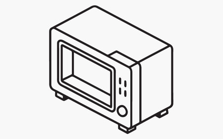Microwave oven icon. Isometric illustration of microwave oven vector icon for webのイラスト素材