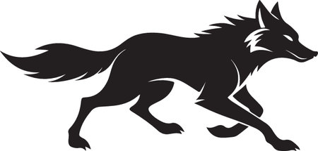 Wolf. Animals.Vector illustration ready for vinyl cutting in white background.のイラスト素材