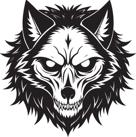 Wolf.Vector illustration ready for vinyl cutting. Isolated on white background.のイラスト素材
