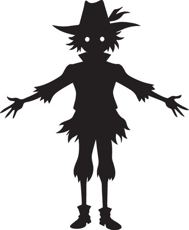Silhouette of a witch on white background. Halloween symbol.のイラスト素材