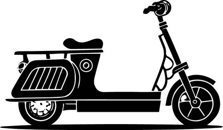Vintage Scooter.Vector illustration ready for vinyl cutting.\""のイラスト素材