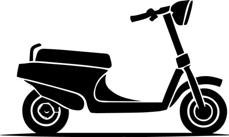 Vintage scooter.Vector illustration ready for vinyl cutting.\""のイラスト素材