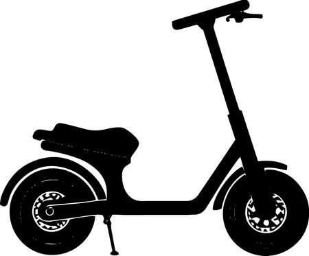 Illustration of a scooter on a white background, vector illustrationのイラスト素材