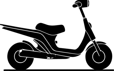 Motorcycle.Vector Illustration ready for vinyl cutting on white backgroundのイラスト素材