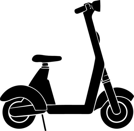 Illustration of a scooter isolated on a white background - vectorのイラスト素材